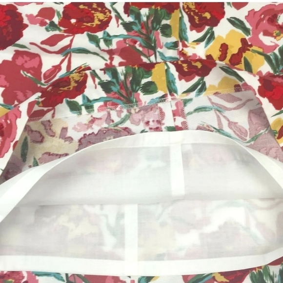 Ann Taylor Loft Floral Lined Cotton Skirt sz 6 Petite - Picture 10 of 11